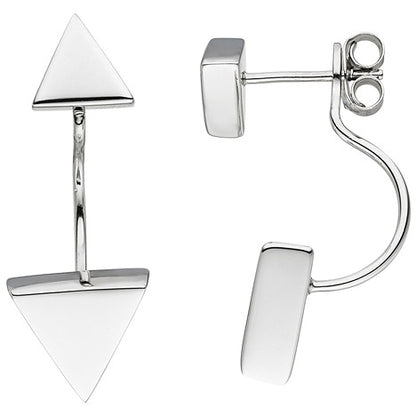 Ohrhänger Dreieck 925 Sterling Silber Ohrringe Ohrstecker Dreieck