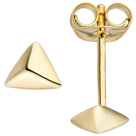 Ohrstecker dreieckig 925 Sterling Silber gold vergoldet Ohrringe Dreieck