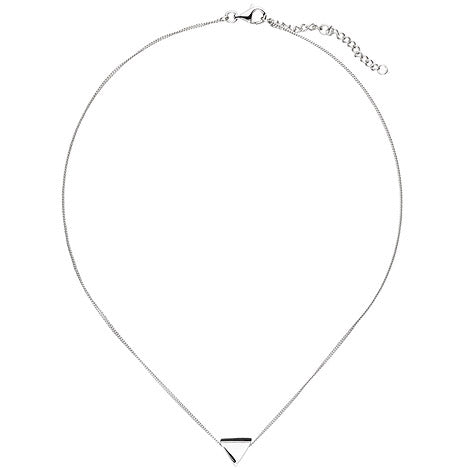 Collier Halskette mit Anhänger Dreieck 925 Sterling Silber 46 cm Kette