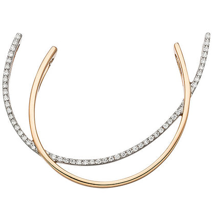 Anhänger 585 Gold Rotgold bicolor 52 Diamanten Brillanten Diamantanhänger