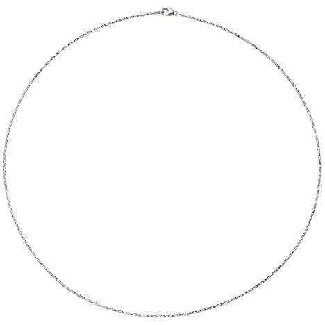Halsreif Halskette 750 Gold Weißgold diamantiert 1 0 mm 42 cm Kette Weißgoldkett