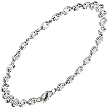 Armband 585 Gold Weißgold 27 Diamanten Brillanten 0 85ct. 18 cm Tennisarmband