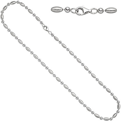 Halskette Kette 925 Sterling Silber mattiert 45 cm Silberkette Karabiner