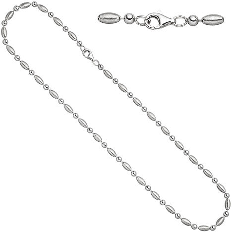 Halskette Kette 925 Sterling Silber mattiert 45 cm Silberkette Karabiner