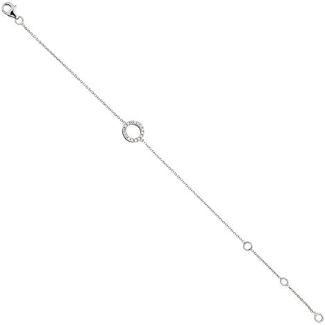 Armband 925 Sterling Silber 16 Zirkonia 18 5 cm Silberarmband