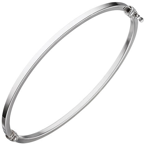 Armreif Armband oval 585 Gold Weißgold Weißgoldarmreif