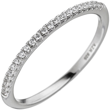 Damen Ring schmal 925 Sterling Silber mit Zirkonia Silberring