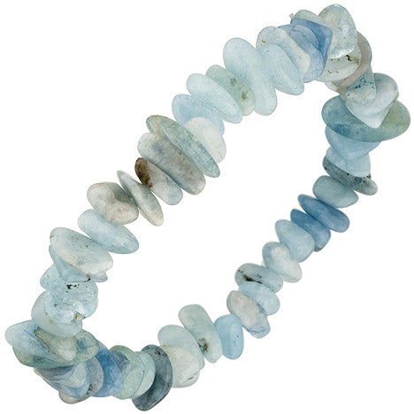 Armband Aquamarin hellblau blau 19 cm Aquamarinarmband Edelsteinarmband