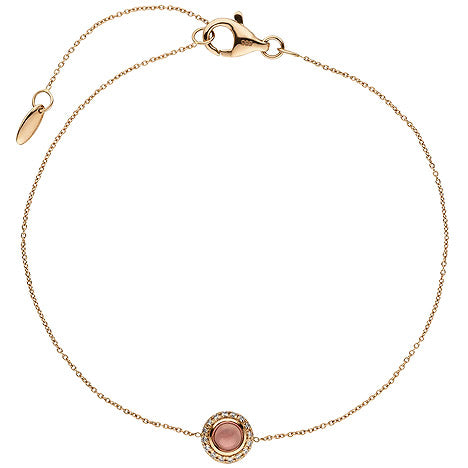 Armband 585 Gold Rotgold 1 Turmalin Cabochon pink 16 Diamanten Brllanten 20 cm