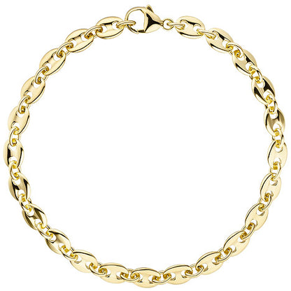 Armband Kaffeebohne 585 Gold Gelbgold 21 cm Goldarmband Kaffeebohnen-Armband