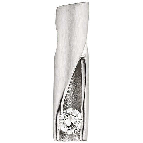 Anhänger 950 Platin teil matt 1 Diamant Brillant 0 11ct. Platinanhänger