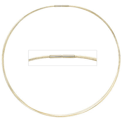 Halsreif 5-reihig 585 Gold Gelbgold 42 cm Goldkette Goldreif