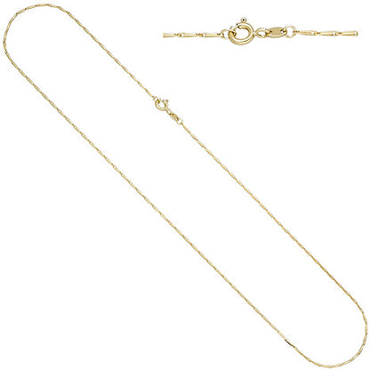 Haferkornkette 585 Gold Gelbgold 1 2 mm 45 cm Kette Halskette Goldkette