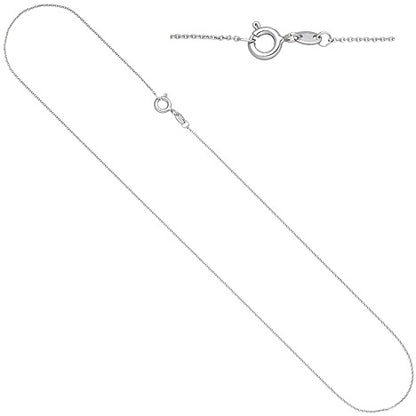 Ankerkette rund 585 Gold Weißgold 0 9 mm 40 cm Kette Halskette Weißgoldkette