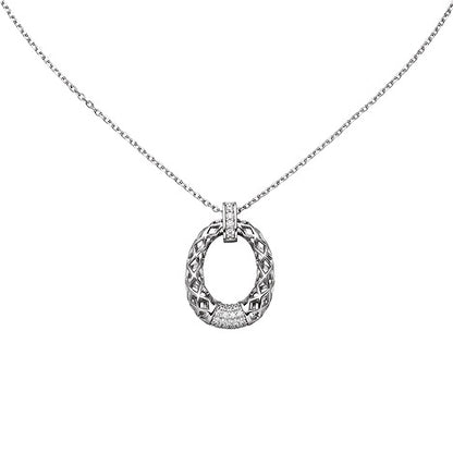 Collier 925 Sterling Silber 24 Zirkonia 45 cm Silberkette Karabiner