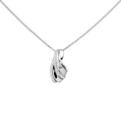 Collier 925 Sterling Silber 36 Zirkonia 45 cm Silberkette Karabiner
