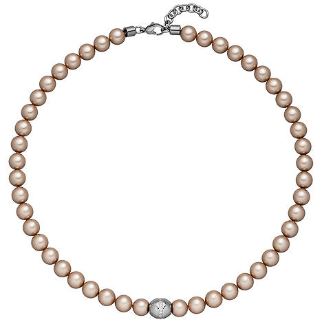 Collier Halskette SWAROVSKI® ELEMENTS mit Edelstahl und Zirkonia 45 cm Kette