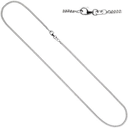 Panzerkette 925 Silber 1 7 mm 45 cm Kette Halskette Silberkette Karabiner