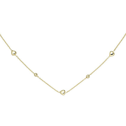 Collier Herz Kugel 925 Sterling Silber gold vergoldet 45 cm Silberkette Federrin