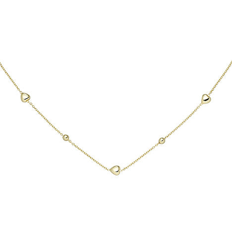 Collier Herz Kugel 925 Sterling Silber gold vergoldet 45 cm Silberkette Federrin