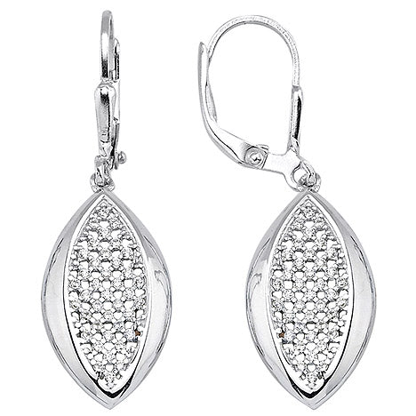 Ohrhänger 925 Sterling Silber 78 Zirkonia Ohrringe Boutons Silberohrringe