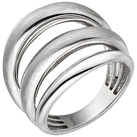 Damen Ring mehrreihig 925 Sterling Silber Silberring
