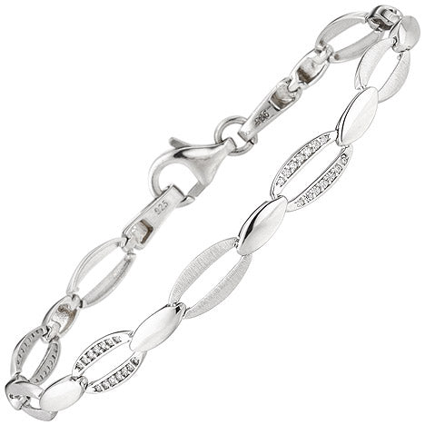Armband 925 Sterling Silber 56 Zirkonia 18 5 cm Silberarmband