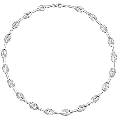 Collier Halskette 925 Sterling Silber gehämmert 45 cm Kette Silberkette