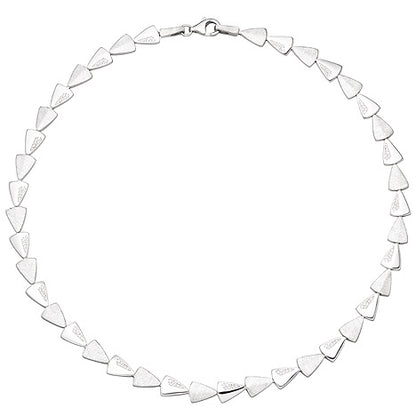 Collier Halskette 925 Silber 120 Zirkonia 45 cm Kette Silberkette