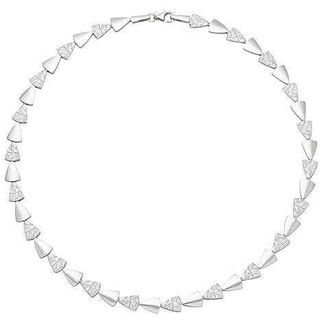 Collier Halskette 925 Sterling Silber gehämmert 45 cm Kette Silberkette