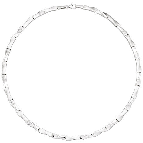 Collier Halskette 925 Silber 154 Zirkonia 45 cm Kette Silberkette