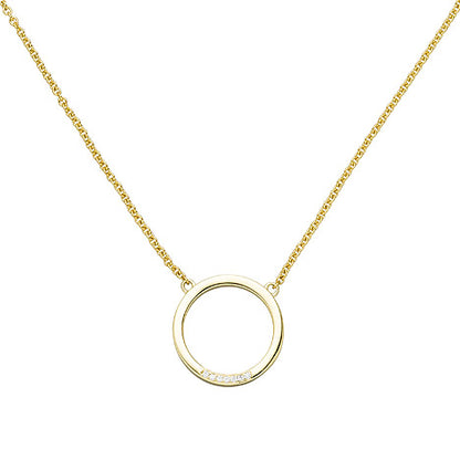 Collier Halskette 585 Gold Gelbgold 7 Diamanten Brillanten 44 cm Kette
