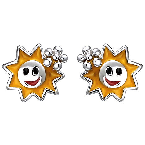 Kinder Ohrstecker Sonne 925 Sterling Silber Ohrringe Silberohrringe