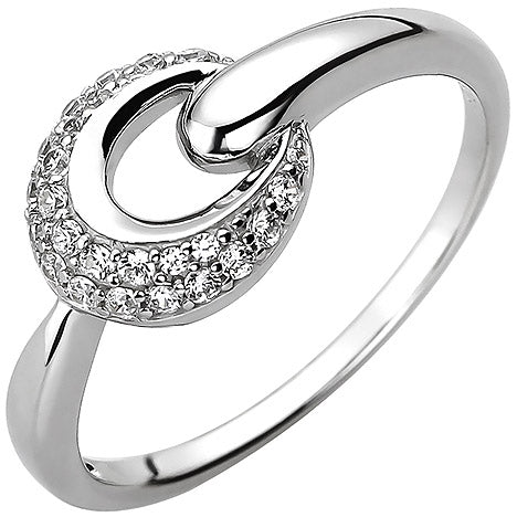 Damen Ring 925 Sterling Silber 25 Zirkonia Silberring