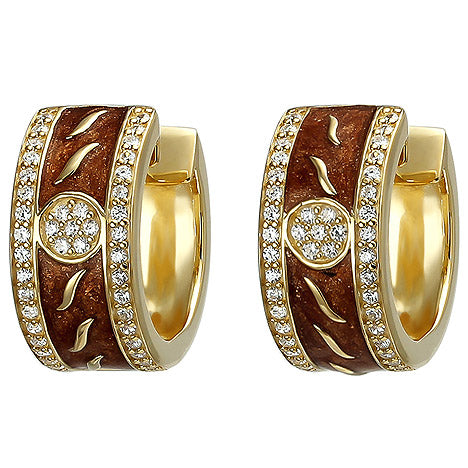 Creolen 925 Sterling Silber gold vergoldet 86 Zirkonia Ohrringe