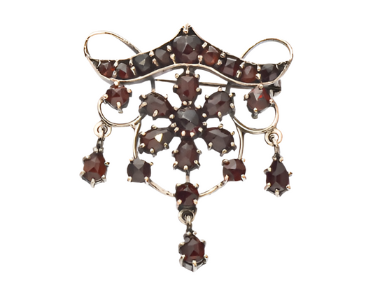 Brosche Granat 925