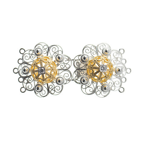 Schließe für Kropfkette 925 Silber Trachtenschmuck weiss