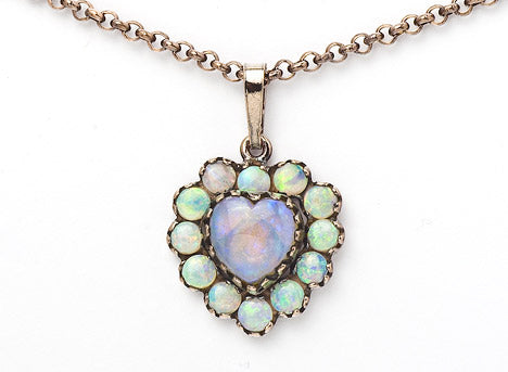 Collier Kette mit Anhänger Opal 925