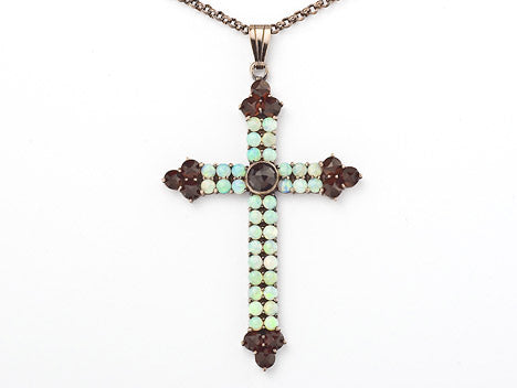 Collier Kette mit Anhänger Granat Opal 925