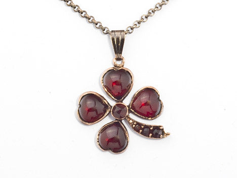 Collier Kette mit Anhänger Granat 925