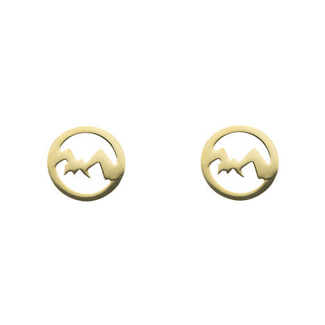 Ohrstecker Watzmann Berchtesgaden 585 Gelbgold - ohne Schriftzug