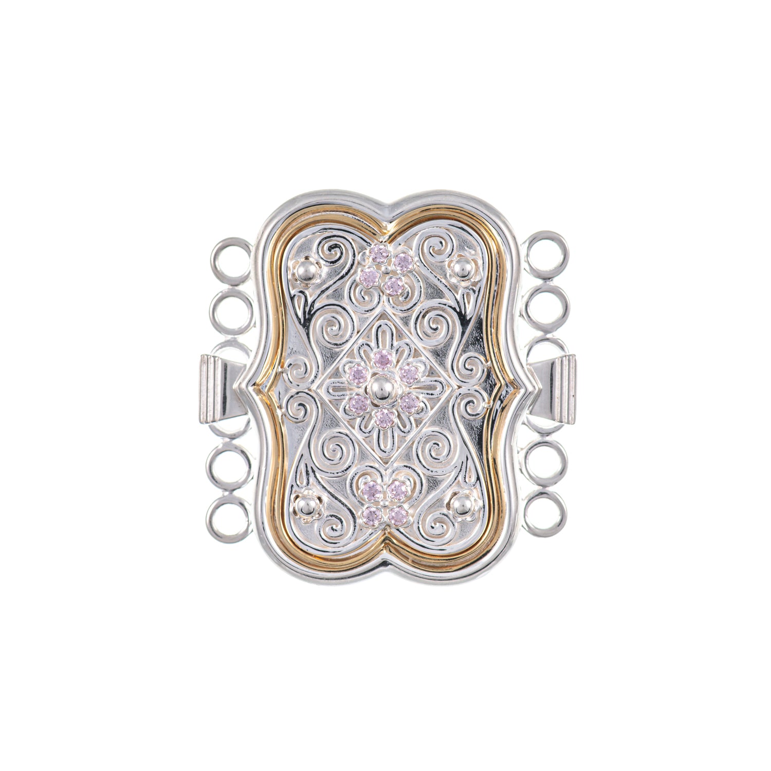 Schliesse Tracht 925 Silber rosa