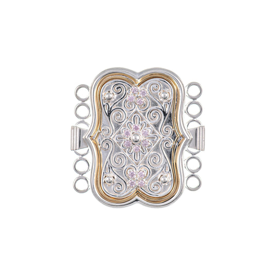 Schliesse Tracht 925 Silber rosa