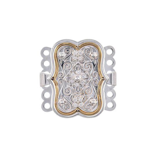 Schliesse Tracht 925 Silber weiss
